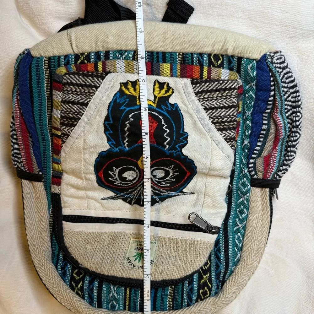 Rising International Himalayan hemp Multicolor Owl Women’s Backpack